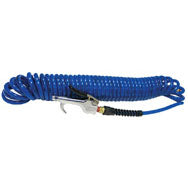 Coilhose Pneumatics LT51600PU25BT Model No 600PU25BT–1/4" NPT x 25 Feet - Blue Polyurethane–2 Swivel Fitting(s) - Recoil Air Hose & Air Blow Gun Kit