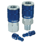 Legacy LX55A72440C2PK Model A72440C2PK–1/4" Body x 1/4" NPT Male (2 pieces) - Blue Automotive Plug