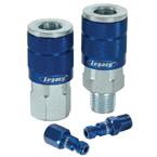 Legacy LX55A72458C Model A72458C–1/4" Body x 1/4" NPT (14 pieces) - Blue Automotive Coupler & Plug Kit