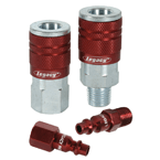 Legacy LX55A73410D Model A73410D–1/4" Body x 1/4" NPT Female (1 piece) - Red Industrial Coupler