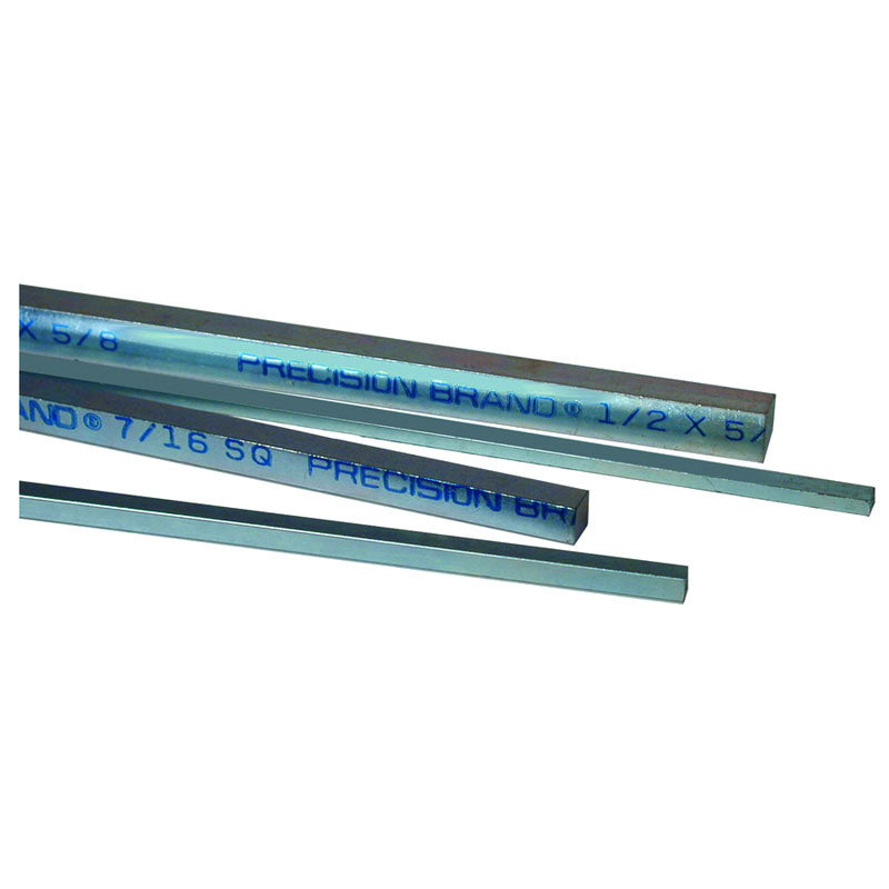 Precision Brand MF50750 3/4" Square Keystock, Zinc Plated, 12" Length