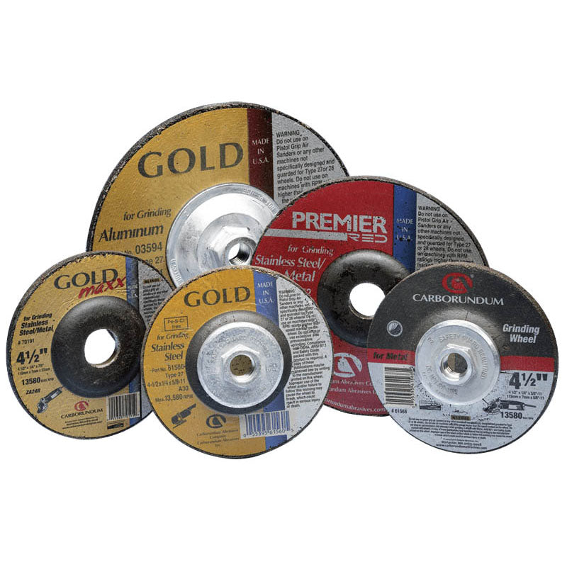 Carborundum MG4602853 7" x 1/4" x 7/8" - Red Aluminum Oxide A40 - Depressed Center Wheel