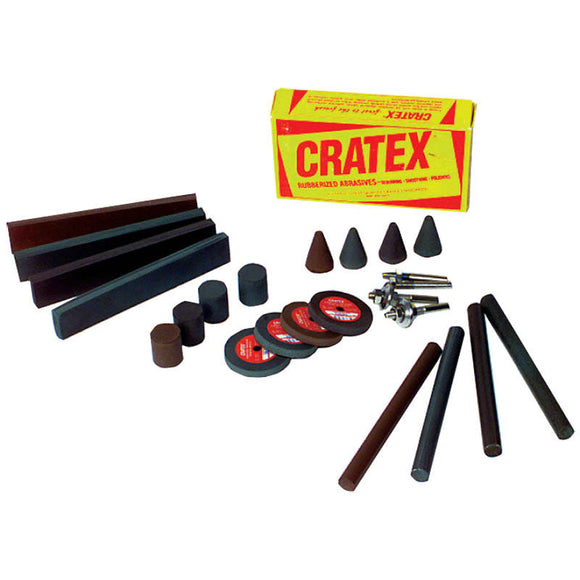 Cratex MG64226 #226 Resin Bonded Rubber Kit - Combination - Various Shapes - Equal Assortment Grit