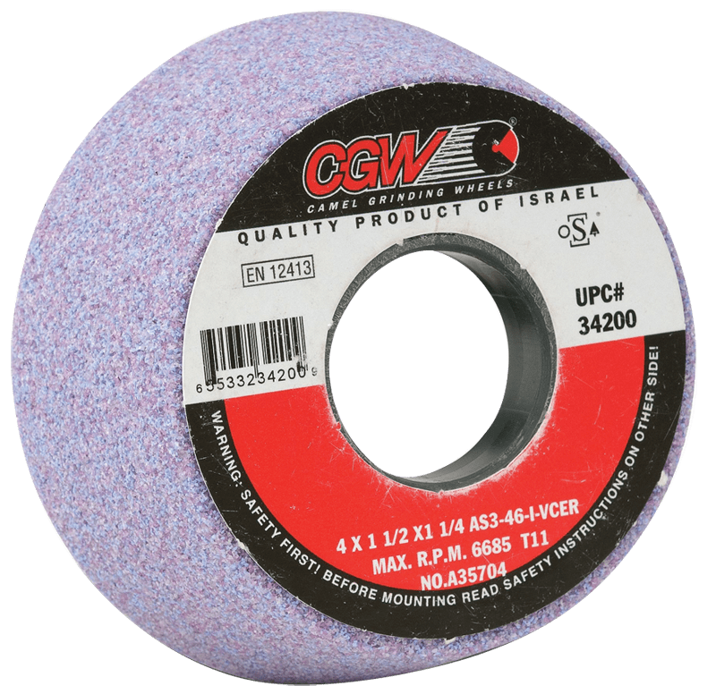 CGW MG9034204 5" x 1-3/4" x 1-1/4" - Type 11 - AS3-60-J-VCER - Tool & Cutter Grinding Wheel