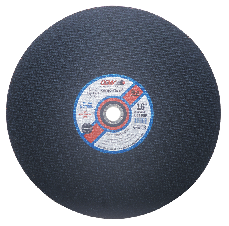 CGW MG9035584 16" x 5/32" x 1" - A24-RBF - Aluminum Oxide Reinforced Cut-Off Wheel