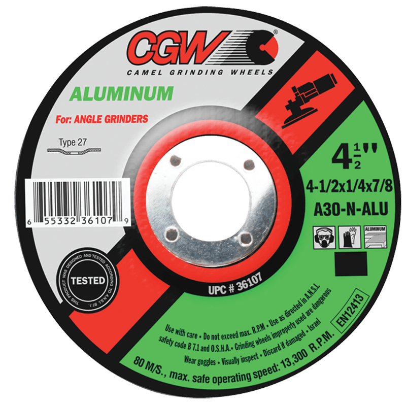 CGW MG9036111 7" x 1/4" x 7/8" - Aluminum Oxide A30-N-ALU - Depressed Center Wheel