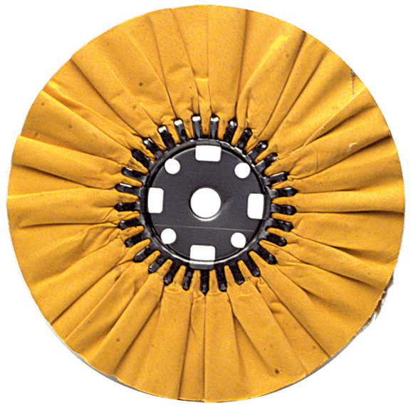 Divine Brothers MG95140 8" x 3/4" (3" x 4" Flange) - Cotton Untreated - General Purpose Use Ventilated Bias Buffing Wheel