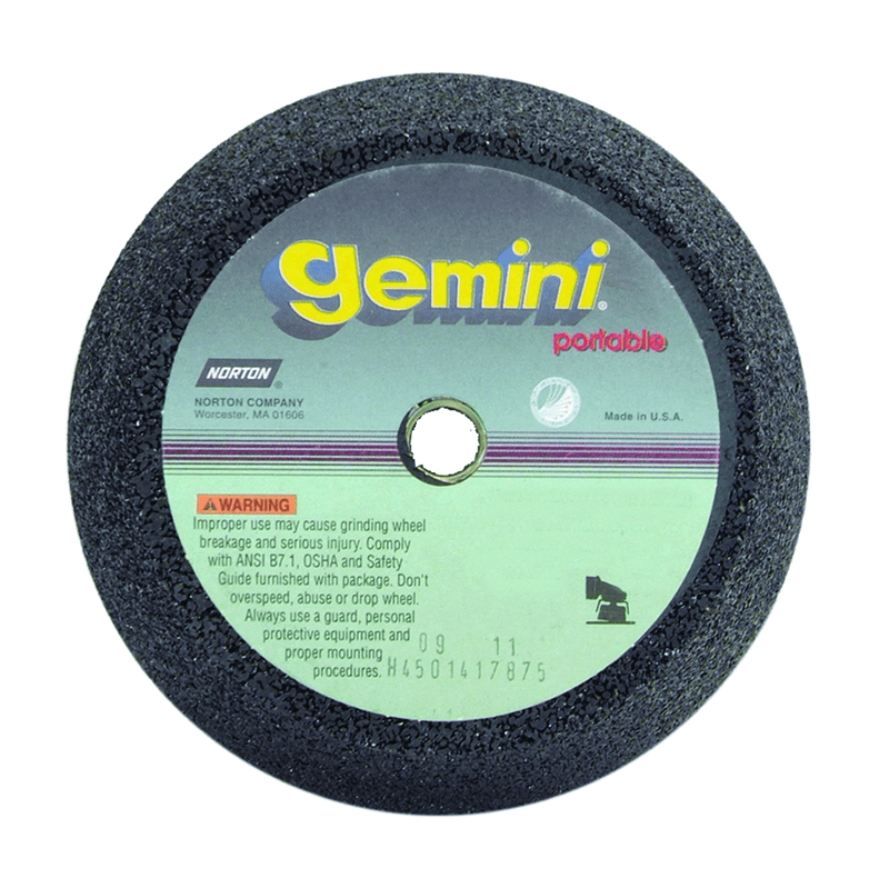 Norton Abrasives MH60050009598 5" / 3-3/4" x 2" x 5/8"-11-Gemini Snagging Wheel Type 11-Flaring Cup 16 Grit Aluminum Oxide