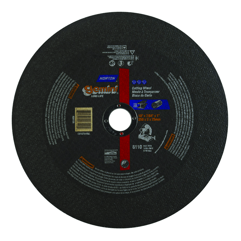 Norton Abrasives MH60200009033 20" x 3/16" x 1" Gemini Stationary Saw Cut-Off Wheel Aluminum Oxide