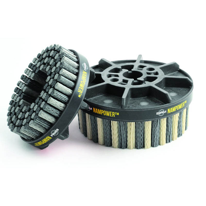 Brush Research MJ73ED1238180SN 125 mm x 38 mm-180 Grit - Nampower™ Nylon Abrasive Dot Brush