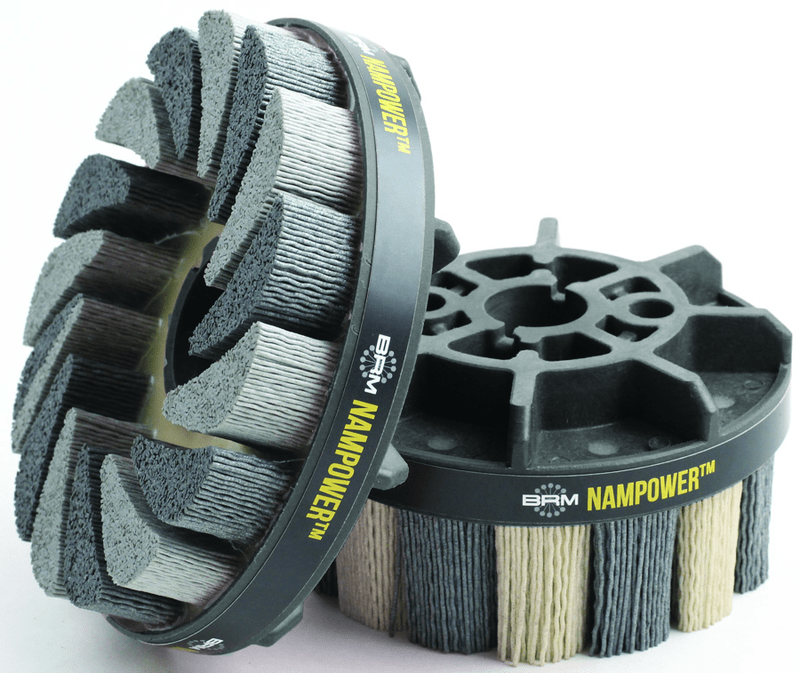 Brush Research MJ73HD1518180SN 150 mm x 18 mm-180 Grit - Nampower™ Nylon Abrasive Turbine Brush