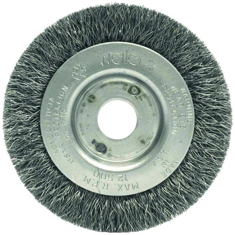 Weiler MK5100204 3" Diameter-3/8"-1/2" Arbor Hole - Crimped Steel Wire Straight Wheel