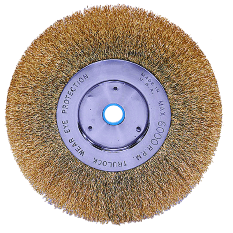 Weiler MK5101475 6" x 5/8"-1/2"-0.0118" Wire Size - Brass Non-Sparking Wire Wheel