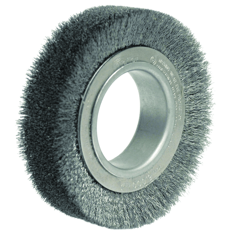 Weiler MK5103010 4" Diameter-2" Arbor Hole - Crimped Steel Wire Straight Wheel