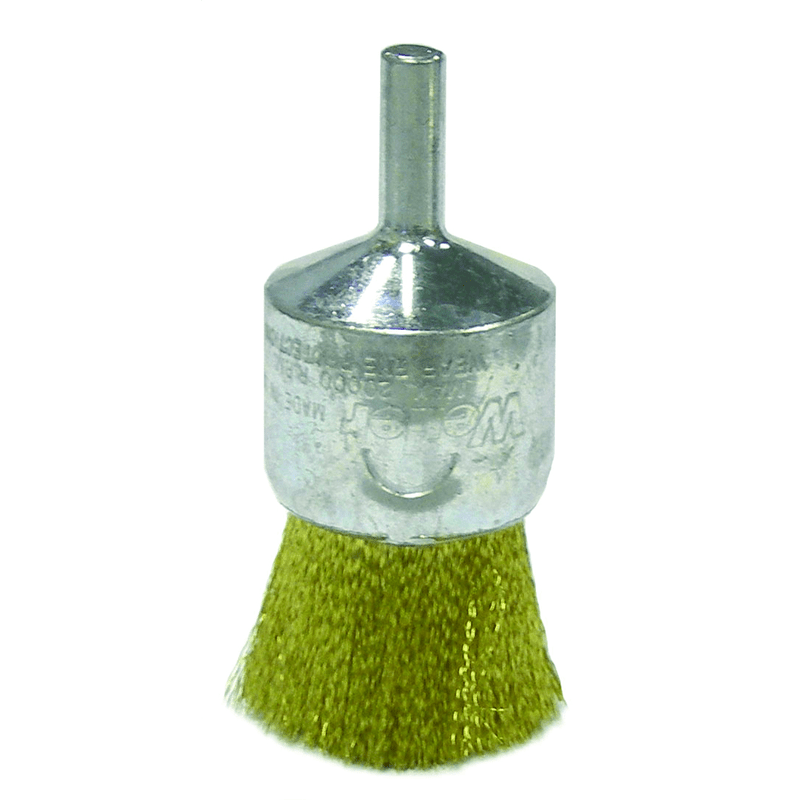 Weiler MK5110128 1" Crimped Wire End Brush-0.005" Brass - Non-Sparking Wire Wheel