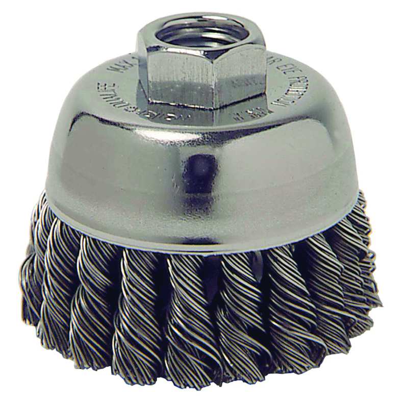 Weiler MK5113015 2-3/4" Diameter - M-10 x 1.25 Arbor Hole - Knot Steel Wire Cup Wheel