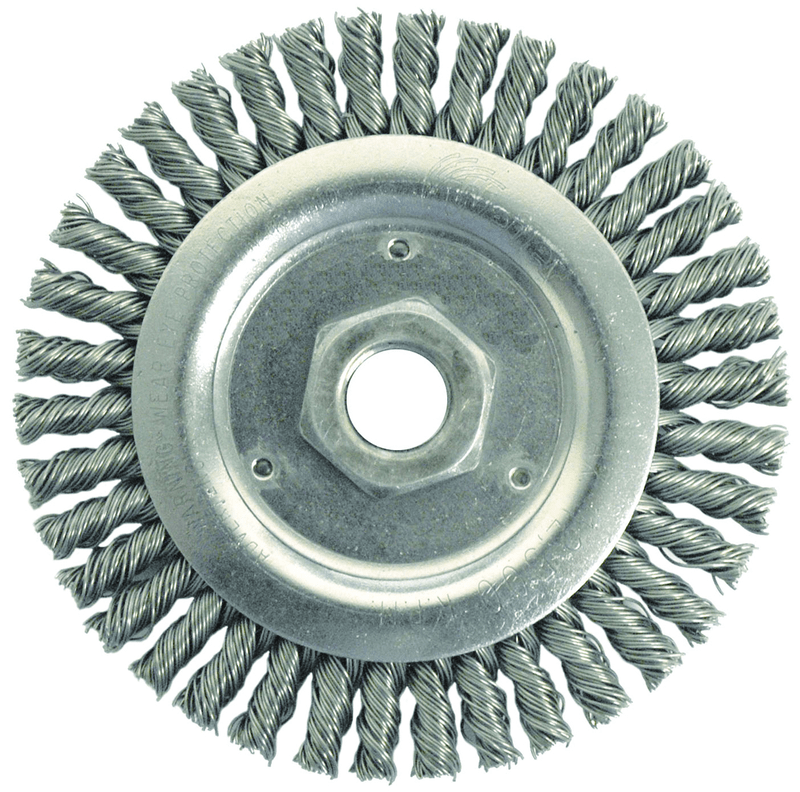 Weiler MK5113233 4 1/2" x M14 x 2.0"-0.020" Wire Size - Roughneck Stringer Bead Weld Cleaning Brush