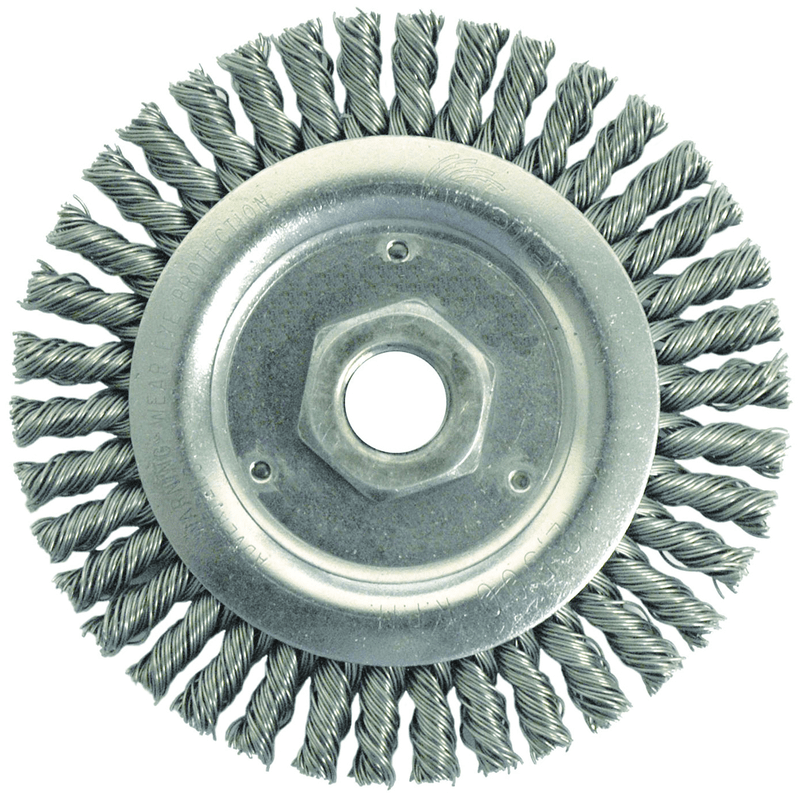 Weiler MK5113238 4 1/2" x 5/8"-11-0.020" Wire Size - Stainless Roughneck Stringer Bead Weld Cleaning Brush