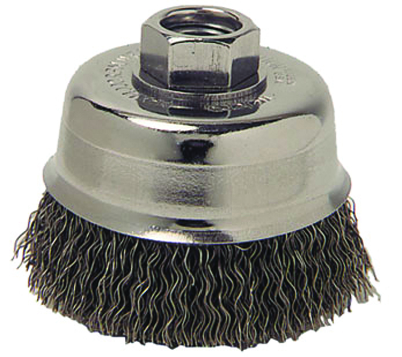 Weiler MK5113240 3" Diameter - M10 x 1.25 Arbor Hole - Crimped Steel Wire Cup Wheel