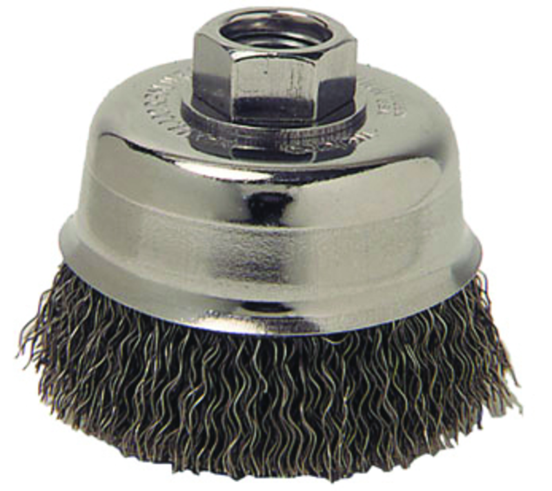 Weiler MK5113241 3" Diameter - M10 x 1.50 Arbor Hole - Crimped Steel Wire Cup Wheel