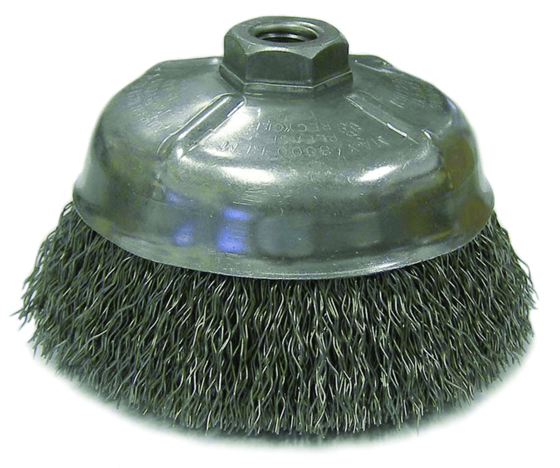Weiler MK5114256 5" Diameter-5/8"-11 Arbor Hole - Crimped Stainless Cup Wheel
