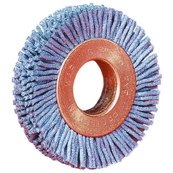 Weiler MK5116310 1 3/8" Diameter-1/4" Arbor Hole - Abrasive Nylon-Copper Center Straight Nylox Wheel