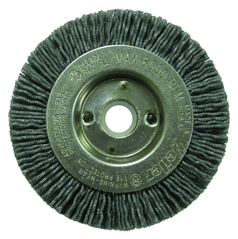 Weiler MK5131094 3" Diameter-1/2"-3/8" Arbor Hole - Abrasive Nylon Straight Nylox Wheel