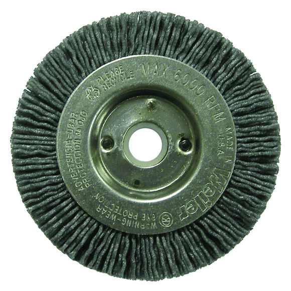 Weiler MK5131094 3" Diameter-1/2"-3/8" Arbor Hole - Abrasive Nylon Straight Nylox Wheel