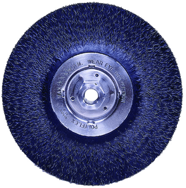 Weiler MK5135216 7 x 3/16 x 5/8"-11 Arbor - Twisted Steel Wire Encapsulated Bead Twist Wheel