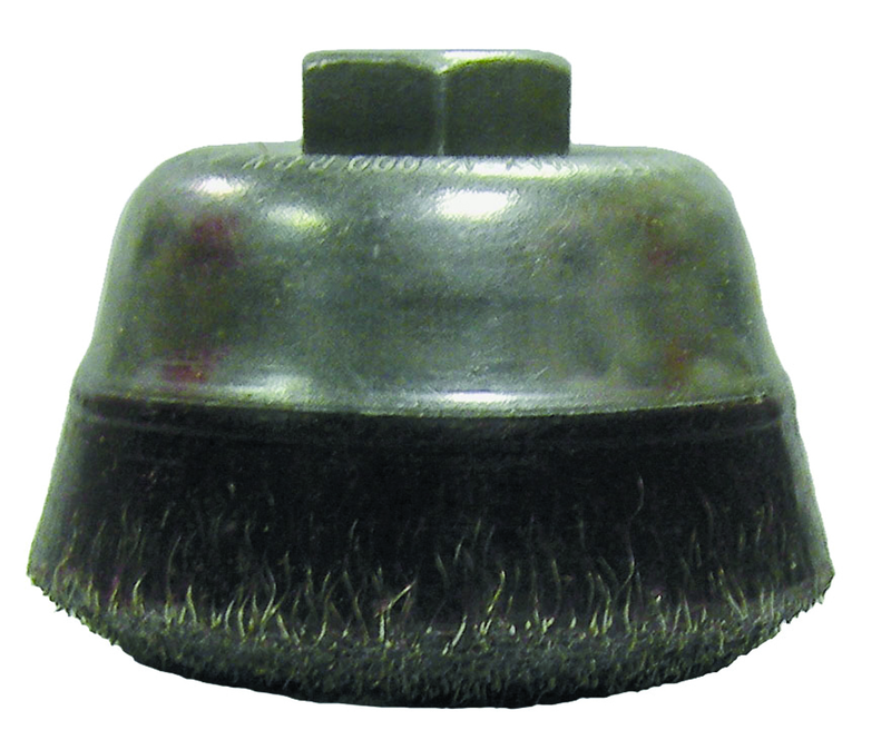 Weiler MK5135406 3-1/2" x 5/8"-11 Arbor - Crimped Steel Wire Encapsulated Cup Wheel