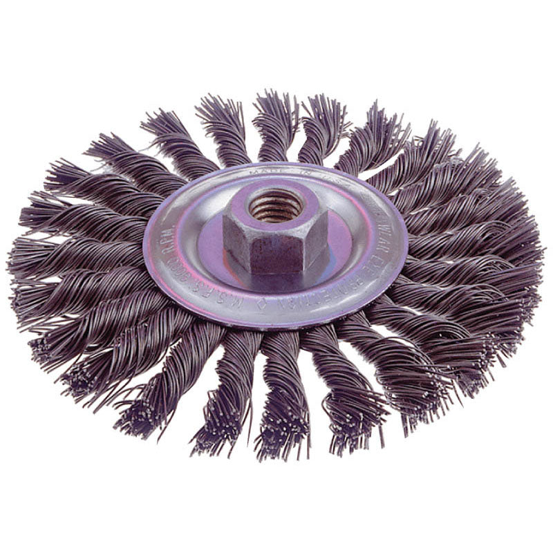 Osborn International MK6026038 6" Diameter-5/8"-11 Arbor Hole - Knot Type Stainless Straight Wheel