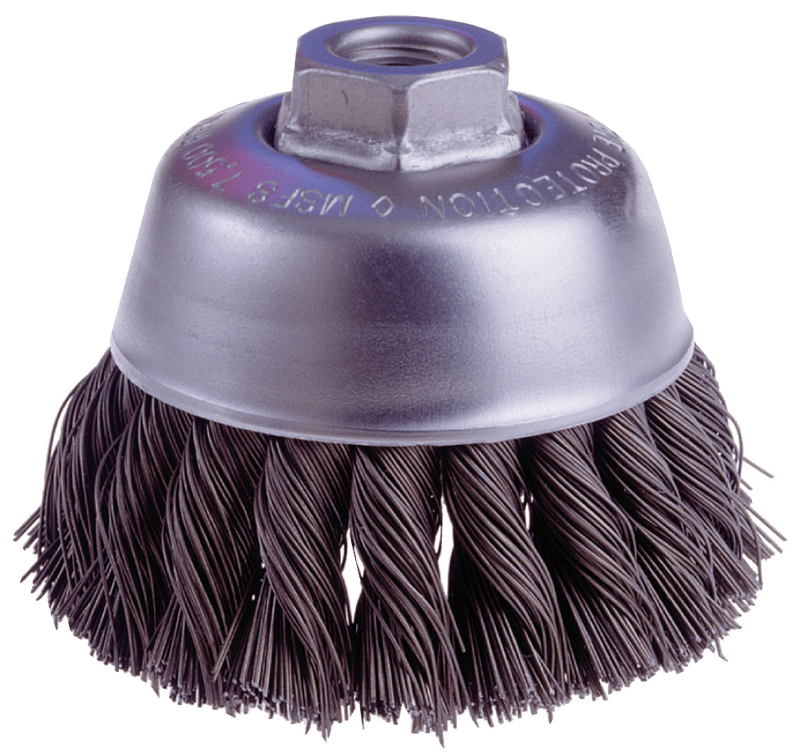 Osborn International MK6033045 3-1/2" Diameter-5/8"-11 Arbor Hole - Knot Type Stainless Cup Wheel