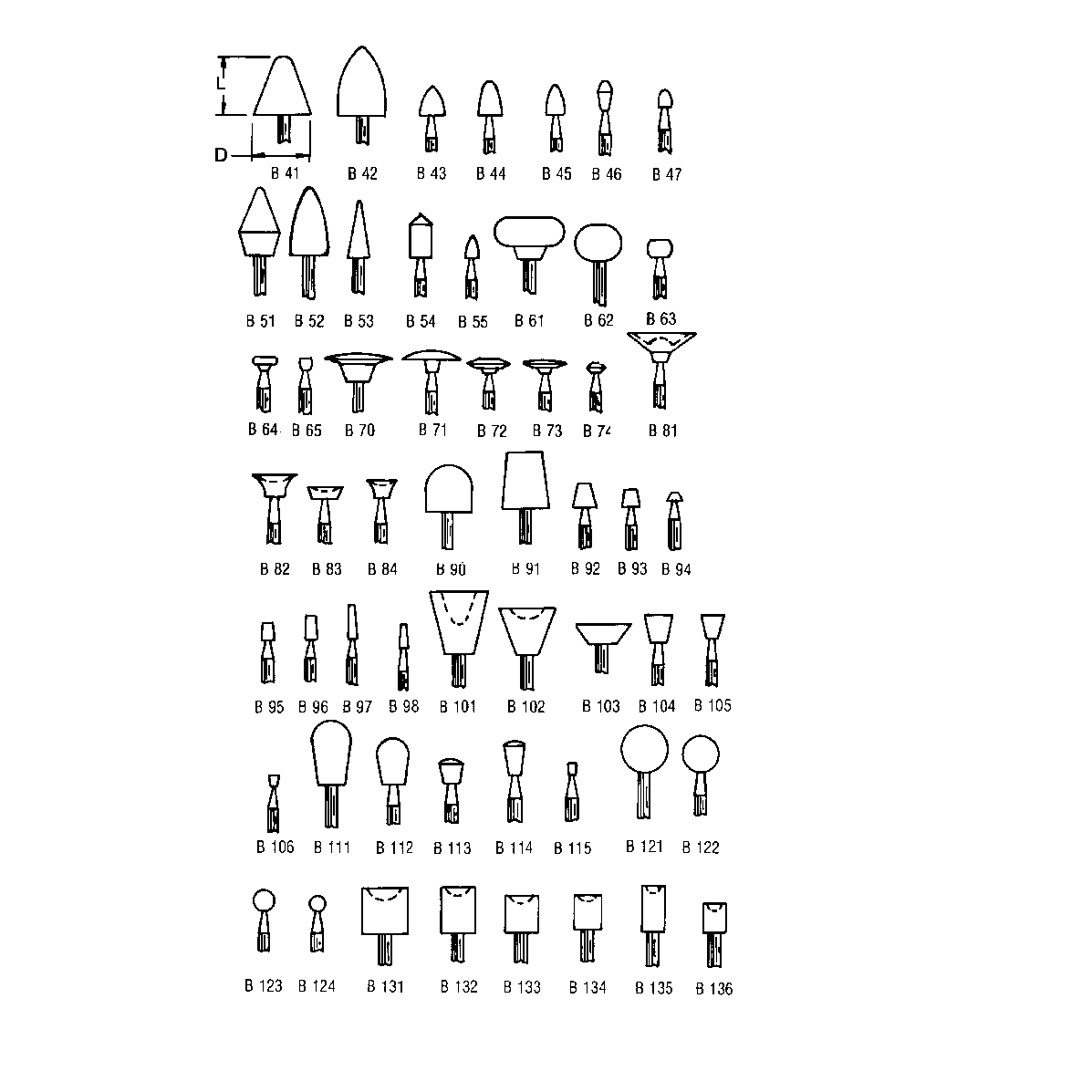 Standard Quality ML50B102 B102 GRP B MOUNTED POINTS