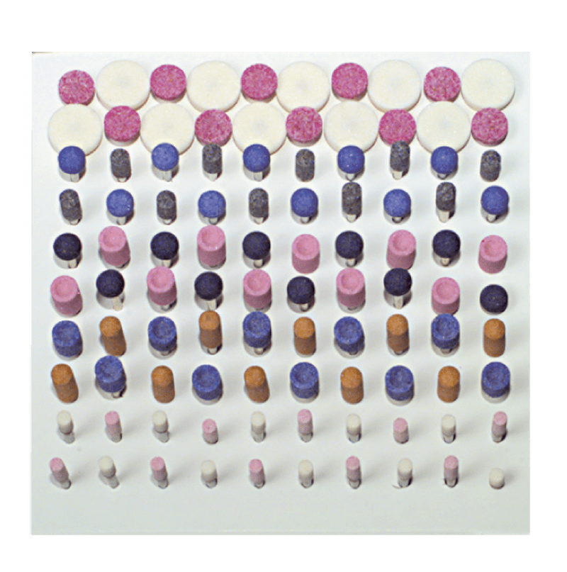 Grier ML50MP100 1/8" x 1 1/2" Shank–100 Pc. Assortment - Aluminum Oxide Mounted Points