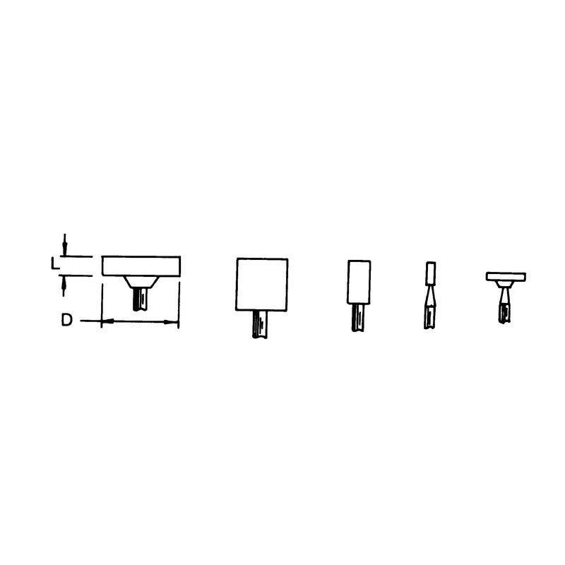 Standard Quality ML50W234 3/8" x 1 1/2" Shank-1 1/4" x 3" - W234 - Aluminum Oxide Mounted Point