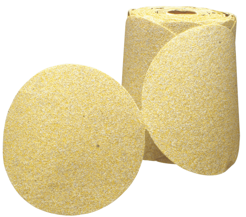 Carborundum MM4210566 6" x No Hole-100 Grit - Aluminum Oxide - DriLube Gold Resin Paper Sanding PSA Disc