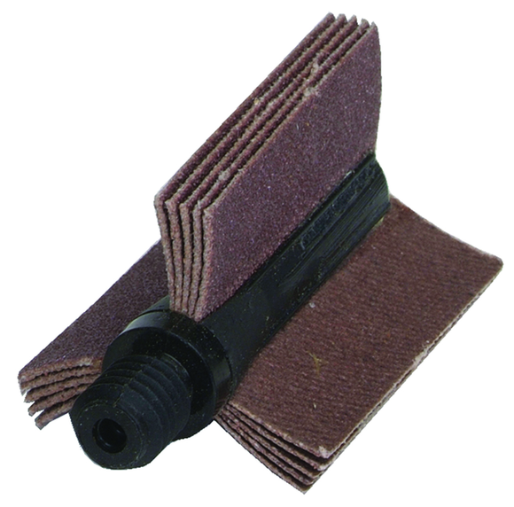 Merit MM4554094 1 3/4" x 1 1/2" Bore Polisher 180 Grit Fine Aluminum Oxide X Weight Cotton/Poly Backing Brown