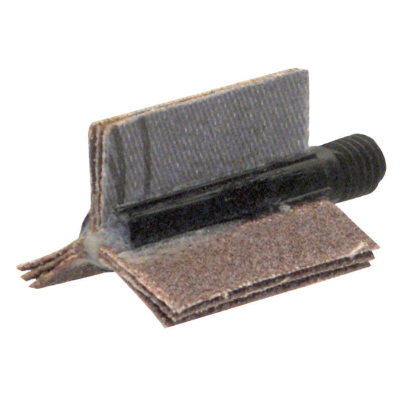 Merit MM4554195 1 1/8" x 1 1/2" Bore Polisher 180 Grit Fine Aluminum Oxide X Weight Cotton/Poly Backing Brown