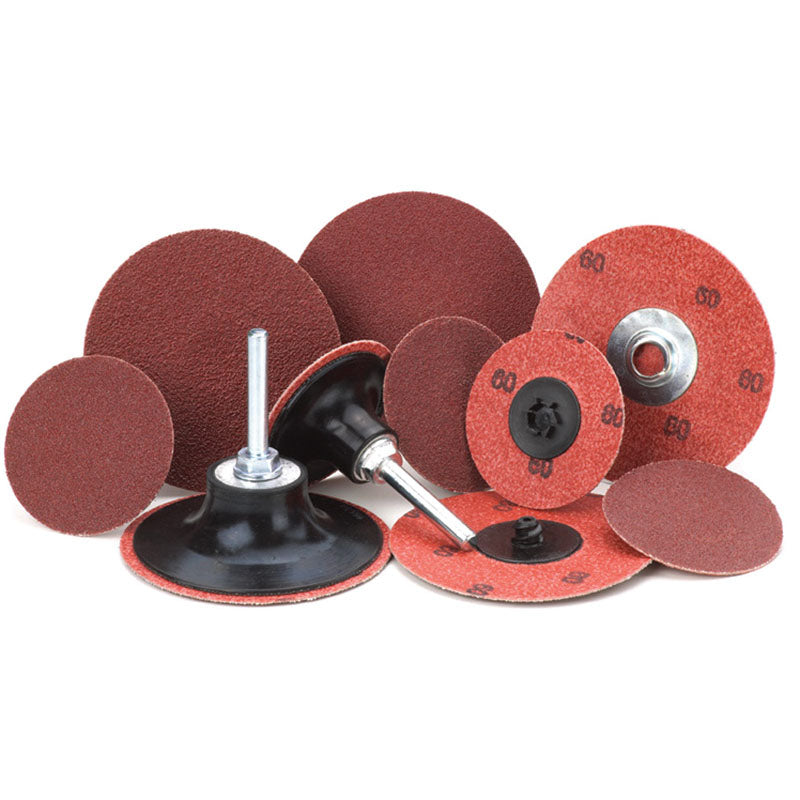 Merit MM5967076 3" x 1/4" Zirc Plus R801 Cloth Quick Change Disc Type TS/II 80 Grit Zirconia Alumina