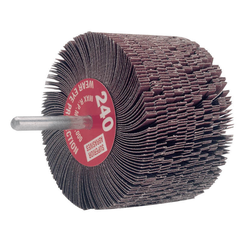 Superior Abrasives MM6428956 3" x 2" x 1/4"-320 Grit - Mounted Flap Wheel