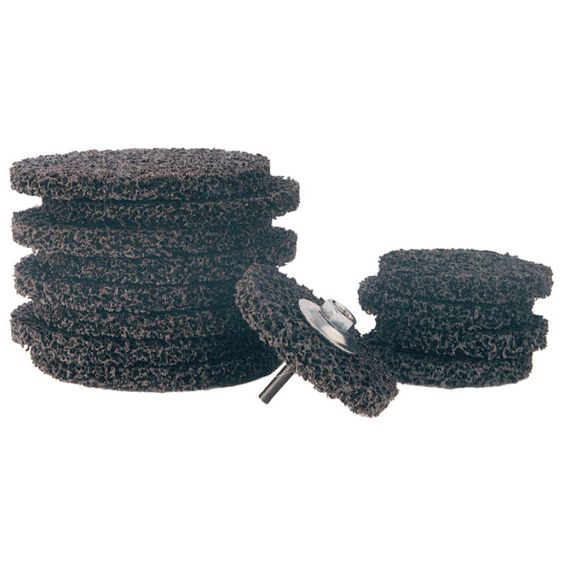 Superior Abrasives MM6434363 Shur-brite 8" x 1/2" Black Arbor Mounted Stripping Wheel, XCRS