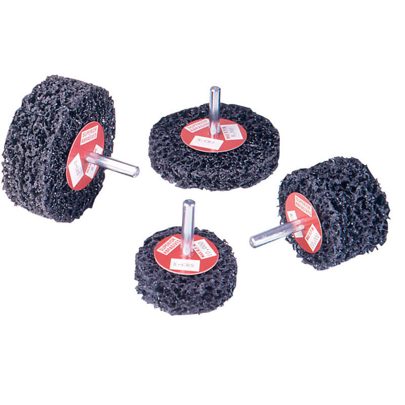 Superior Abrasives MM6438446 Shur-brite 4" x 1/2" x 1/4" Black Shank Mounted Stripping Wheel, XCRS