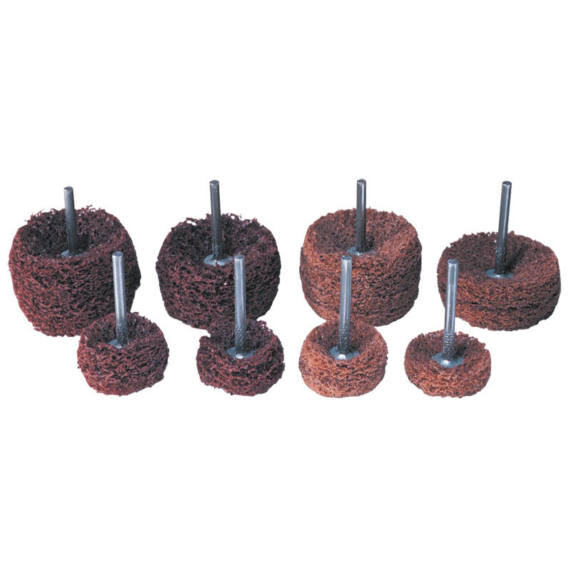 Superior Abrasives MM6440440 Shur-brite 1-1/2" x 1" x 1/8" 4-Ply High Strength Satin Finishing Shank Mounted Disc Wheel, FINE