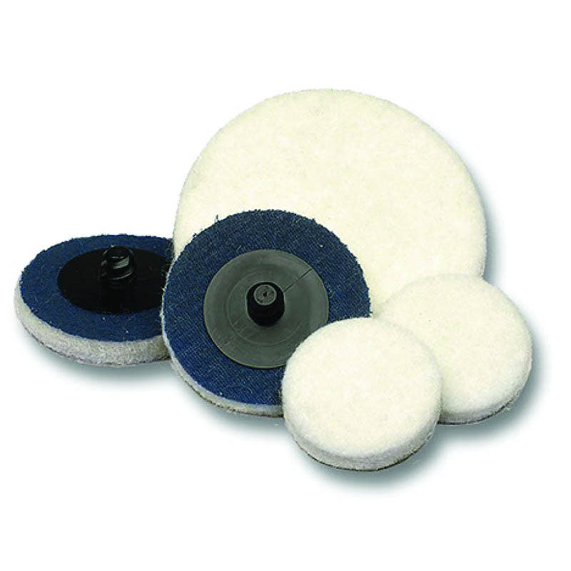 Superior Abrasives MM6440547 Shur-brite 2" Type R Felt Buffing Quick Change Disc, Non-Abrasive