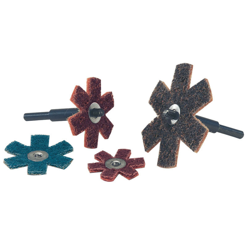 Superior Abrasives MM7528840 3" - Very Fine Grit - Cleaning & Polishing Abrasive Star