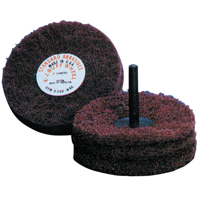 Standard Abrasives MM75880413 3" (1 Ply) - Medium Grit - Buff & Blend Mounted Wheel (1/4" Shank) Alt mfg # 880413