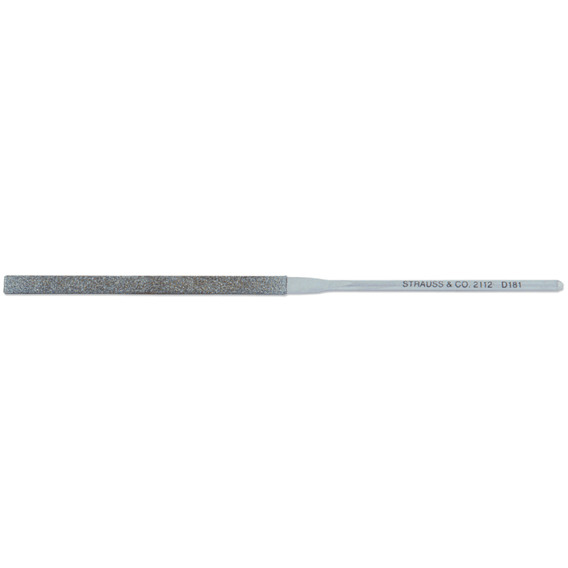 Strauss & Co. MN51M2162 2 3/4" Diamond Length-5 1/2" Overall Length (3.1 mm) - Medium Grit - Round Diamond Needle File