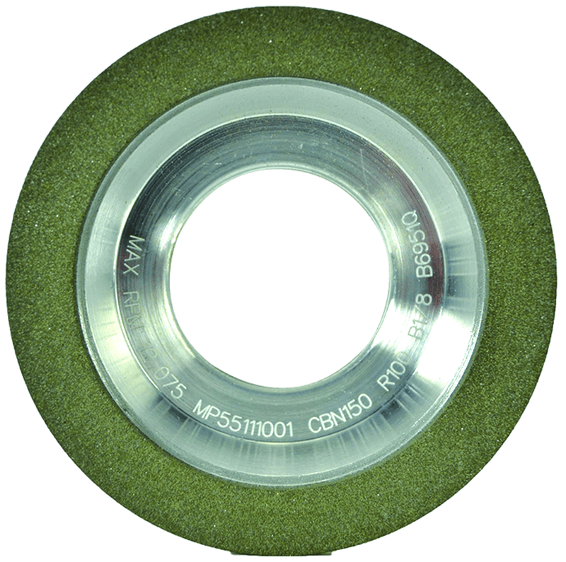 Generic USA MP55111001 3" x 7/8" x 1-1/4"-1/8" Abrasive Depth-150 Grit-3/8 Rim CBN Flaring Cup Wheel - Type 11A2