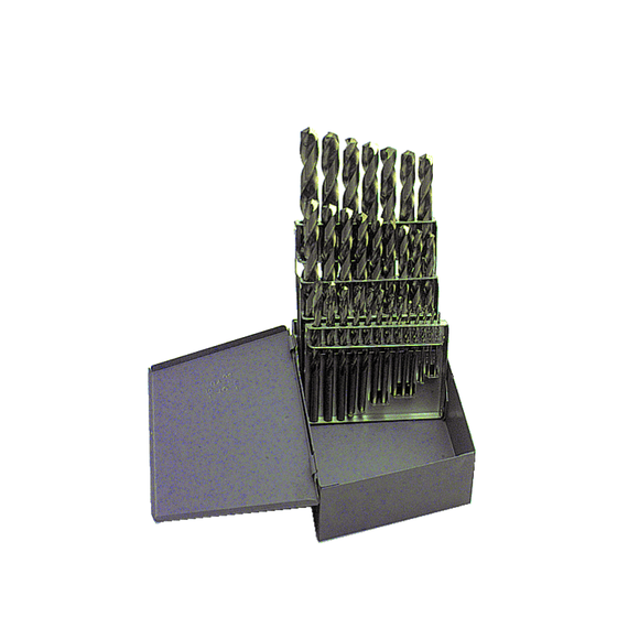 Morse Cutting Tools MT1218166 29 Pc. 1/16" - 1/2" by 64ths Cobalt Straw Finish Jobber Drill Set Series/List #8070