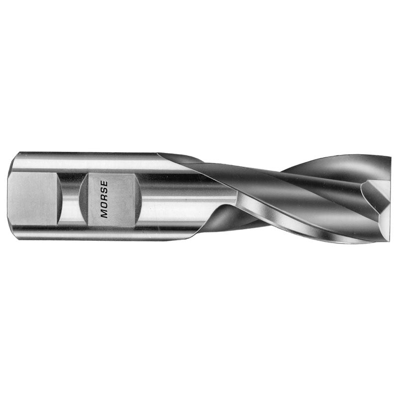 Morse Cutting Tools MT2343331 25 mm x 1" x 2" x 4 1/2" 2 Flute Single End HSS Finishing Center Cutting End Mill-Uncoated Series/List #1898M
